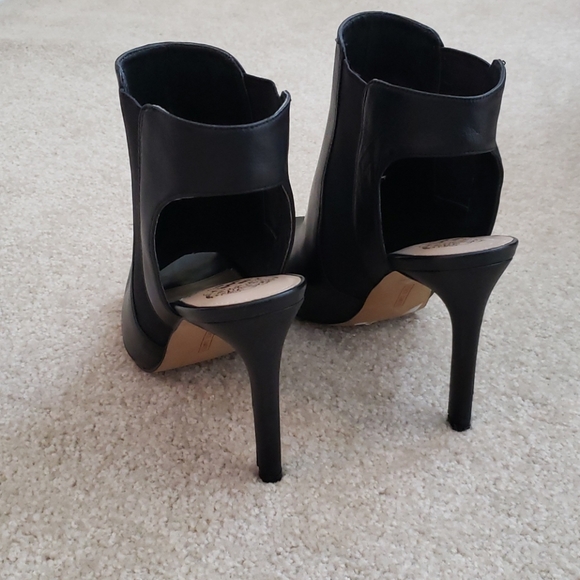 Leather open toe ankle bootie - Picture 3 of 4